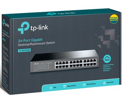 24-port Gigabit Desktop/Rackmount Switch TP-LINK "TL-SG1024D", metal case 58433 фото