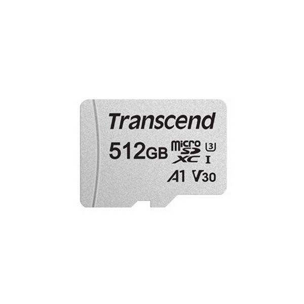 512GB MicroSD (Class 10) UHS-I (U3) +SD adapter, Transcend "TS512GUSD300S" (R/W:95/45MB/s) 117072 фото