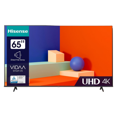 65" LED SMART TV Hisense 65A6K, Real 4K, 3840x2160, VIDAA OS, Black 210067 фото