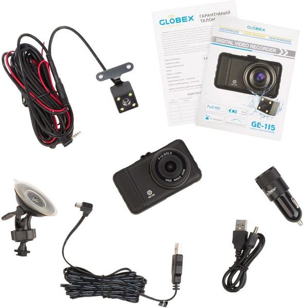 DVR Globex GE-115, 1920*1080 FPS, / 140°- 98° / microSDHC up to 64Gb / 3" LCD / Rear View Camera 107096 фото
