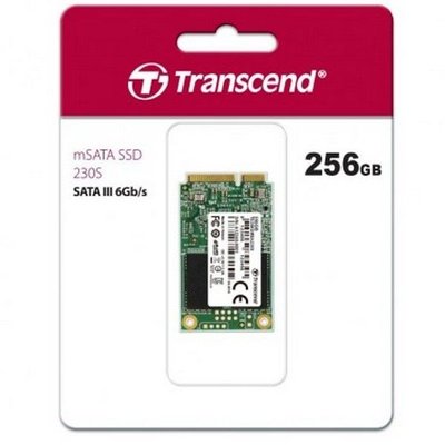 .mSATA SSD 256GB Transcend "TS256GMSA230S" [R/W:550/400MB/s, 55/70K IOPS, SM2258H, 3D TLC] 97359 фото