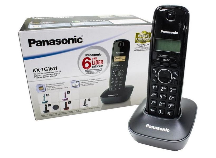 Dect Panasonic KX-TG1611UAH, Grey, AOH, Caller ID 46784 фото