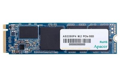 .M.2 NVMe SSD 256GB Apacer AS2280P4 [PCIe 3.0 x4, R/W:1800/1100MB/s, 190K/180K IOPS, 3D TLC] 117052 фото