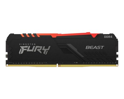 16GB DDR4-3600MHz Kingston FURY Beast RGB (KF436C18BBA/16), CL18-22-22, 1.35V, Intel XMP 2.0, Blk 132229 фото
