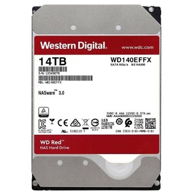3.5" HDD 14.0TB-SATA-512MB Western Digital "Red Plus (WD140EFGX)", NAS, CMR 115540 фото