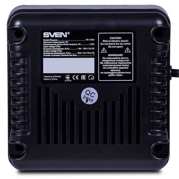 Stabilizer Voltage SVEN VR-V1000 max.500W, Output sockets: 2 × CEE 7/4 112793 фото