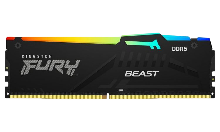 16GB DDR5-5200MHz Kingston FURY Beast RGB (KF552C40BBA-16), CL40-40-40, 1.25V, Intel XMP 3.0, Black 203798 фото