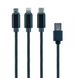 Cable 3-in-1 MicroUSB/Lightning/Type-C - AM, 1.0 m, BLACK, Cablexpert, CC-USB2-AM31-1M 128984 фото 3
