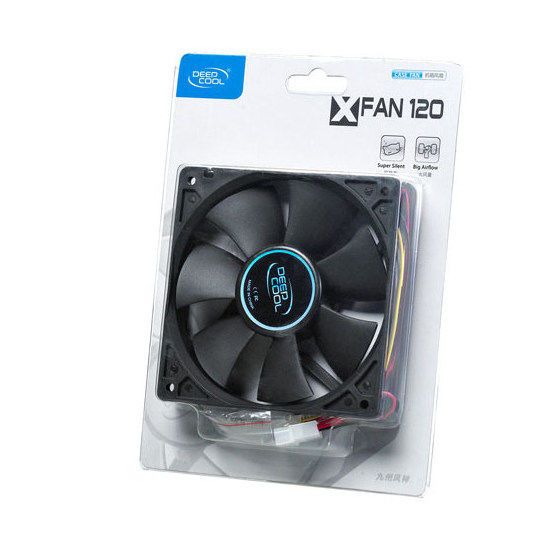 PC Case Fan Deepcool XFAN120, 120x120x25mm, 23.7db, 43.56CFM, 1300RPM, Hydro Bearing 76249 фото