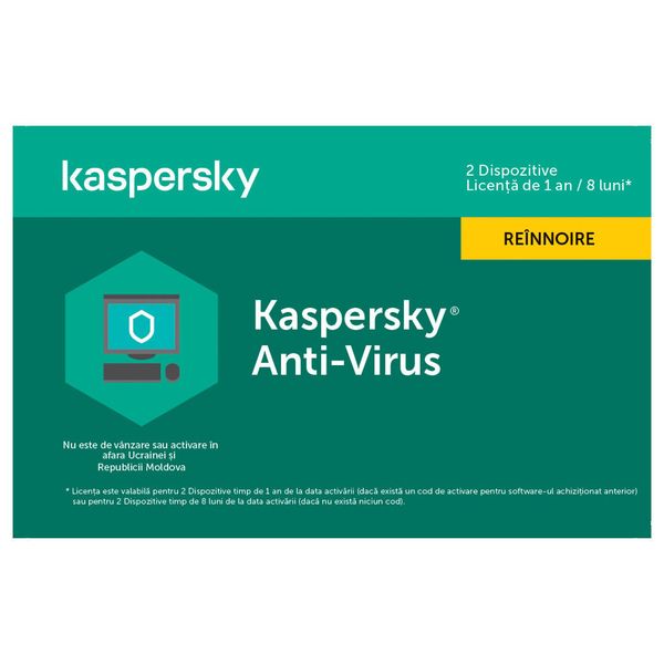 Kaspersky Anti-Virus Card 2 Dt 1 Year Renewal 84054 фото