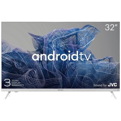 32" LED SMART TV KIVI 32H750NW, 1366x768 HD, Android TV, White 205828 фото