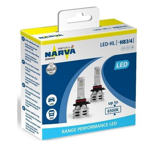 LAMPI LED HB3 / HB4 NARVA Range Performance LED 12V-24V 2600LM 6500K 18038 фото