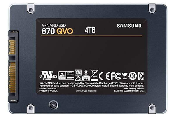 2.5" SATA SSD 4.0TB Samsung 870 EVO "MZ-77E4T0BW" [R/W:560/530MB/s, 98K IOPS, MGX, V-NAND 3bit MLC] 125446 фото