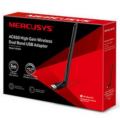 USB2.0 High Gain Wireless AC Dual Band LAN Adapter MERCUSYS "MU6H", 650Mbps 113079 фото