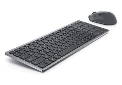 Wireless Keyboard & Mouse Dell KM7120W, Multimedia Keys, 2.4Ghz/BT, Russian, Titan Grey 139990 фото