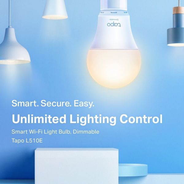 TP-LINK "Tapo L510E(2-pack)", Smart Wi-Fi LED Bulb with Dimmable Light, 2700K, 806lm 136353 фото