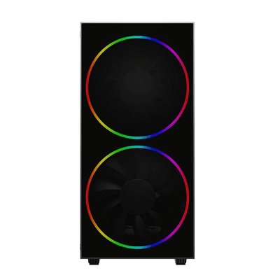 Case ATX GAMEMAX Black Hole, w/o PSU, 2x200mm ARGB fans, PWM hub,Transparent panel, USB3.0, Black 118635 фото