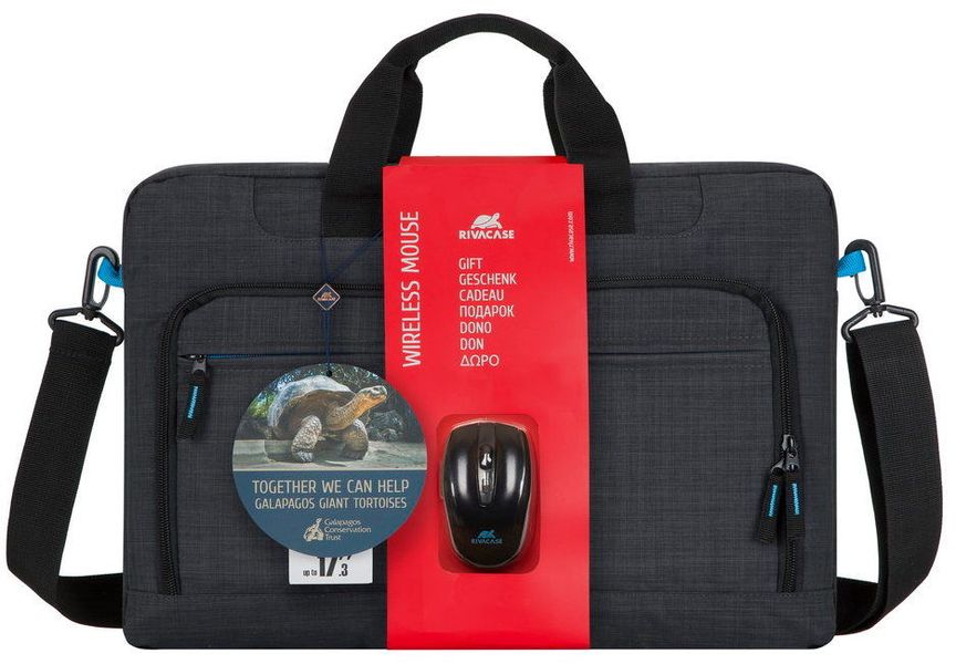 17.3" NB bag - Rivacase 8058 Black + Wireless Mouse 119996 фото