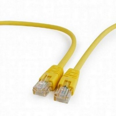 5m, Patch Cord Yellow, PP12-5M/Y, Cat.5E, Cablexpert, molded strain relief 50u" plugs 30893 фото