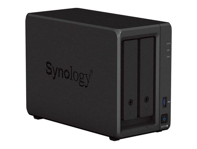 SYNOLOGY "DS723+", 2-bay, AMD Ryzen 2-core 2.6-3.1Ghz, 1x2Gb+1Slot, 2x1GbE, 2xM.2 NVMe 200605 фото