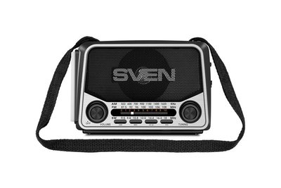 Speakers SVEN Tuner "SRP-525", Grey, 3W, FM/AM/SW, USB, microSD, flashlight, battery 129507 фото