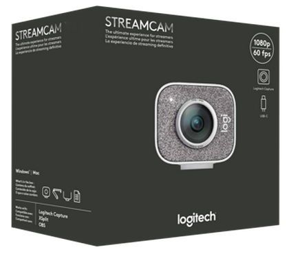 Camera Logitech StreamCam, 1080p/60fps, Autofocus, Auto-exposure, Stereo mic, USB-C, White 125561 фото