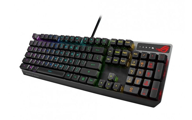 Gaming Keyboard Asus Strix Scope RX, Optical, for FPS, Aura Sync RGB, IP56, USB 2.0 passthrough, USB 124332 фото