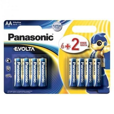 Panasonic "EVOLTA" AA Blister *8, Alkaline, LR6EGE/8B2F 71704 фото