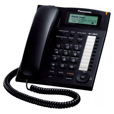 Telephone Panasonic KX-TS2388UAB, Black, LCD, AOH, Caller ID, Sp-phone 44511 фото