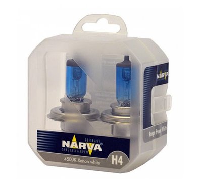 NARVA H4 +100% Range Power White 4500K 12V 60/55W (2 Lampi) ID999MARKET_6590667 фото