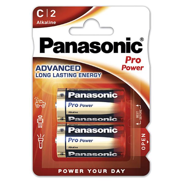 C size Panasonic "PRO Power" 1.5V, Alkaline, Blister*2, LR14XEG/2BP 201317 фото