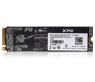 .M.2 NVMe SSD 512GB ADATA XPG SX8200 Pro [PCIe 3.0 x4, R/W:3500/3000MB/s, 390/380K IOPS, 3D TLC] 108786 фото