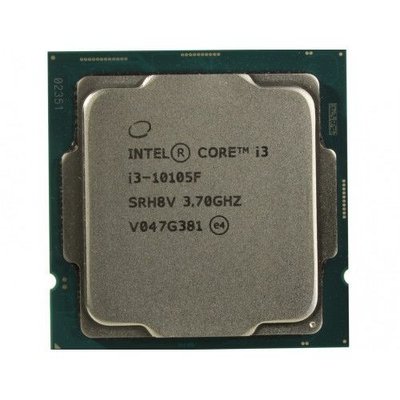 CPU Intel Core i3-10105F 3.7-4.4GHz (4C/8T, 6MB, S1200, 14nm, No Integrated Graphics, 65W) Tray 130074 фото