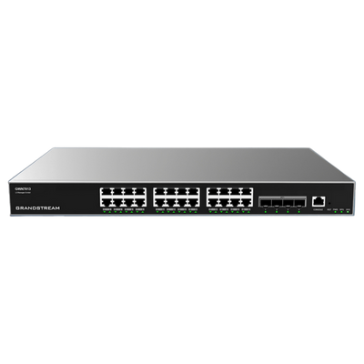 24-port Gigabit Layer 3 Managed Switch Grandstream "GWN7813", 4x10Gbit SFP+, Stackable, Console Port 212594 фото