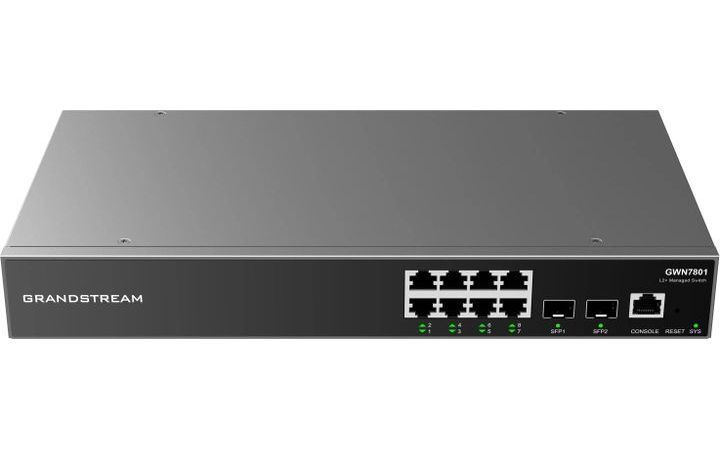 .8-port 10/100/1000Mbps Managed Switch Grandstream "GWN7801", 2xSFP expansion slot 203472 фото