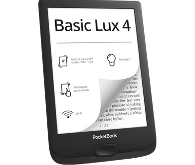 PocketBook Basic Lux 4, Ink Black, 6" E Ink Carta (758x1024) 208326 фото