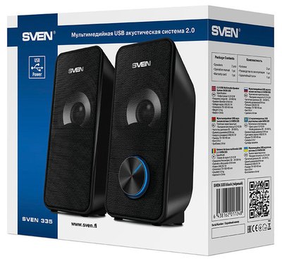 Speakers SVEN "335" Black, 6w, USB power / DC 5V 118097 фото
