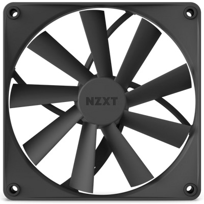 PC Case Fan NZXT F140Q, 140x140x26mm, 18.7-23dB, 42.92-101CFM, 500-1200RPM, FDB, 4 Pin, Black 207793 фото