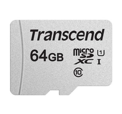 .64GB MicroSD (Class 10) UHS-I (U1), Transcend "TS64GUSD300S" (R/W:95/45MB/s) 86777 фото