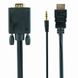 Cable HDMI to VGA+3.5mm jack 1.8m Cablexpert male-male, V1.4, Black, A-HDMI-VGA-03-6 84352 фото 3