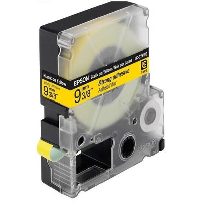 Tape Cartridge EPSON LK3YBW; 9mm/9m Strong Adhesive, Black/Yellow, C53S653005 79080 фото
