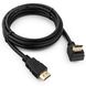 Cable HDMI to HDMI90° 1.8m Cablexpert male-male90°, V1.4, Black, CC-HDMI490-10, One jakc bent 90° 75628 фото 1