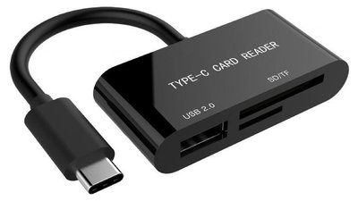Type-C Card Reader USB,SD, TF (microSD) Gembird "UHB-CR3-02" 92475 фото