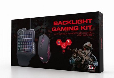 Gaming Kit IVAR TWIN, 35-key keyboard & mouse, 1000-3200 dpi, 7 buttons, Rainbow LED, USB 141449 фото