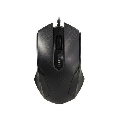 Mouse Qumo M14, Optical,1000 dpi, 3 buttons, Ambidextrous, Black, USB 93102 фото