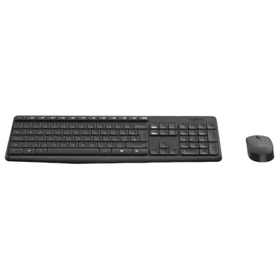 Wireless Keyboard & Mouse Logitech MK235, Low-profile, Spill-resistant, FN key, US Layout, Grey 204343 фото