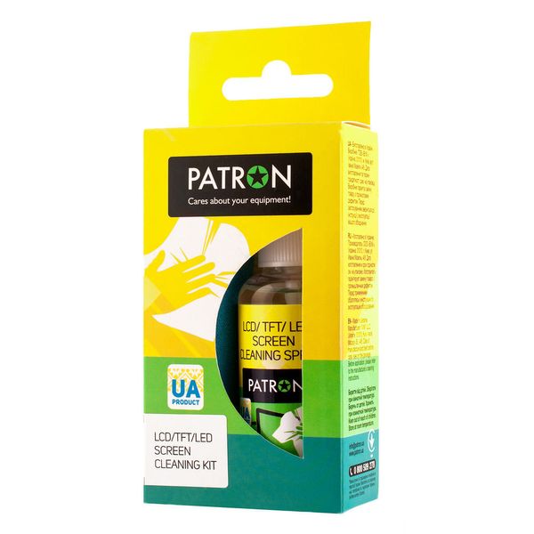Cleaning set for screens PATRON "F3-015" (Sprey 50ml+Wipe) Patron 105838 фото