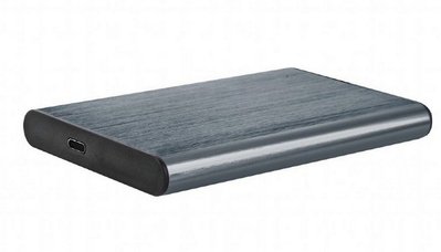 2.5" SATA HDD/SSD 9.5 mm External Case Type-C, Gembird "EE2-U3S-6-GR", aluminum, Grey 120384 фото