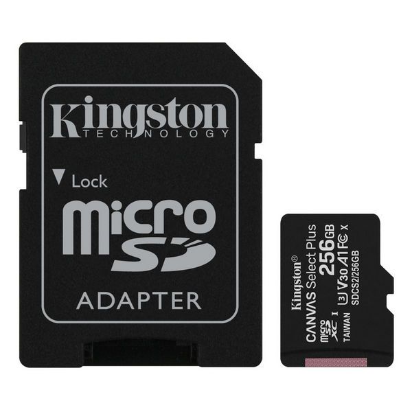 256GB MicroSD (Class 10) UHS-I (U3) +SD adapter, Kingston Canvas Select+ "SDCS2/256GB" (100/85MB/s) 113435 фото