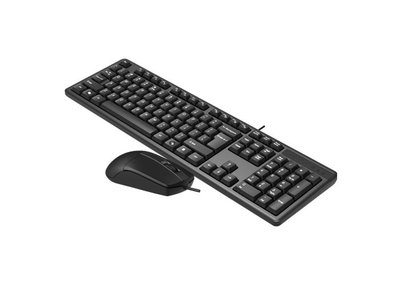 Keyboard & Mouse A4Tech KK-3330, Laser Engraving, Splash Proof, Fn keys, Black, USB 145891 фото